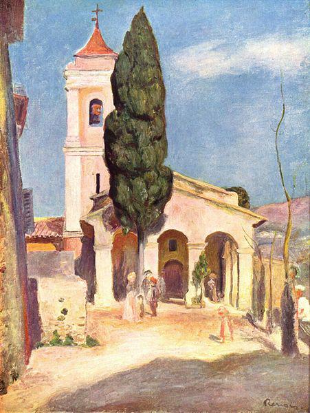 Pierre-Auguste Renoir Kirche in Cagnes oil painting image
